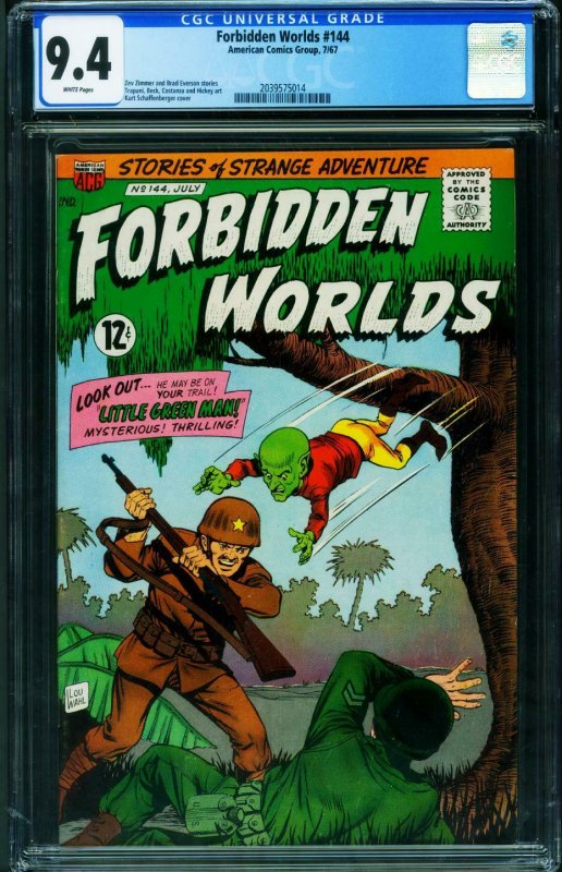 Forbidden Worlds #144 CGC 9.4 1967- 1st Little Green Man-2039575014