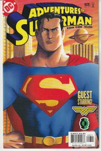 Adventures of Superman #628 (2004)  Wonder Woman ! Green Lantern Jon Stewart !