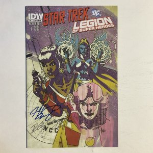 Star Trek Legion Of Superheroes 6 2012 Signed by Jeff And Philop Moy IDW Dc Nm