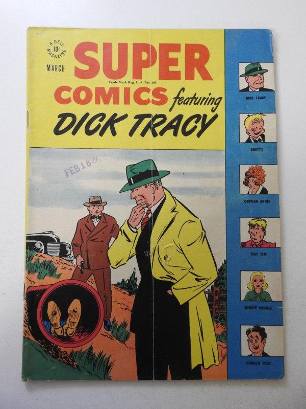 Super Comics #106 (1947) VG- Condition 1 in tear fc, stamp fc