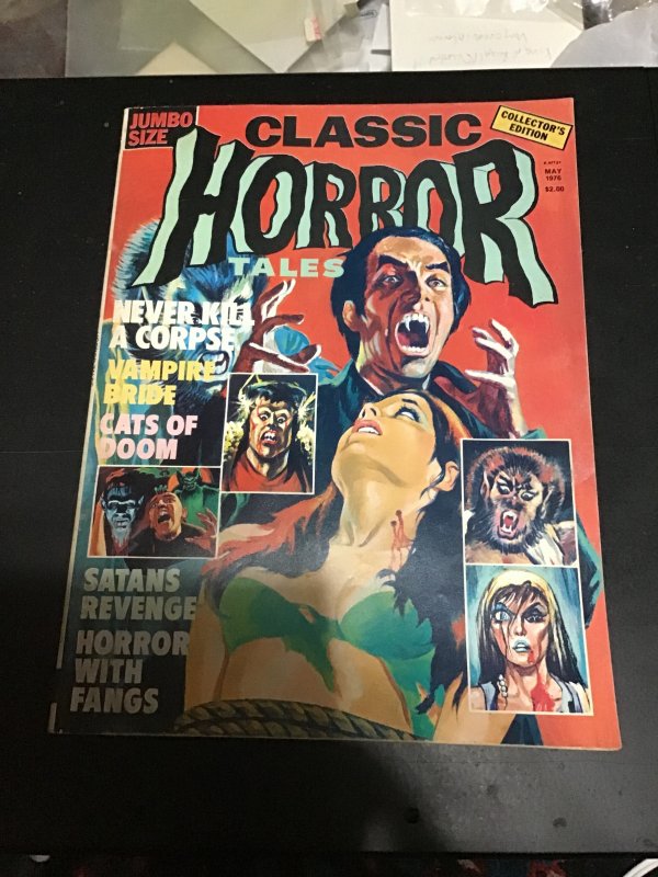 Horror Tales #36 (1976) bondage vampire cover! Giant size key! High-grade! VF/NM