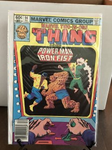 Marvel Two-in-One 94 9.0 (our highest grade) Thing & Power Man & Iron Fist! 1982