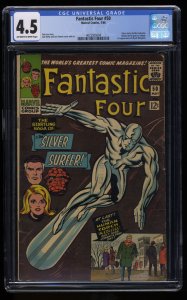 Fantastic Four #50 CGC VG+ 4.5 Off White to White 3rd Silver Surfer!