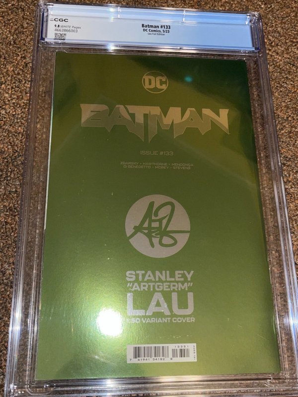Batman 133 (2023), Artgerm Foil 1:50 Virgin Variant Cover, CGC Graded 9.8