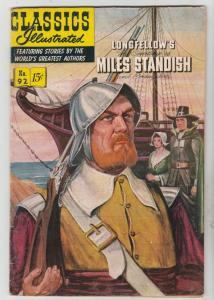 Classics Illustrated #92 (Feb-52) FN/VF Mid-High-Grade Miles Standish