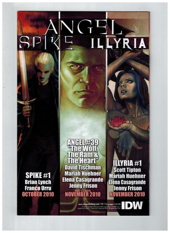 Spike # 1 VF IDW Comic Book Lynch Urru Series Modern Age Issue Angel S75