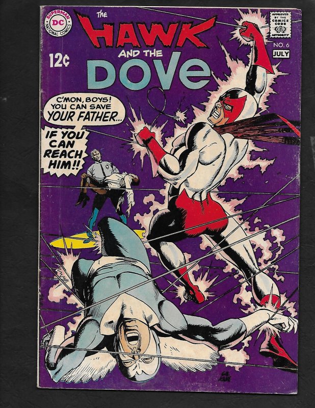HAWK AND THE DOVE #6-  DC COMICS- 1969  SILVER AGE