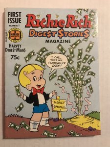 Richie Rich Digest Stories #1 : Harvey 1977 NM-; Gloria, Cadberry, Little Dot