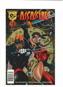 Assassins #1 VF+ 8.5 Newsstand Amalgam Comics Marvel/DC Elektra 1996