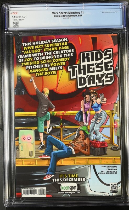 (2025) MARK SPEARS MONSTERS #1 VARIANT COVER E 1st Print CGC 9.8!