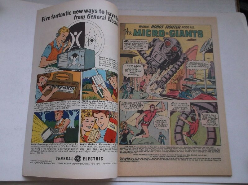 GOLD KEY: MAGNUS ROBOT FIGHTER 4000 A.D. #25, THE MICRO-GIANTS, 1969, VF- (7.5)! 