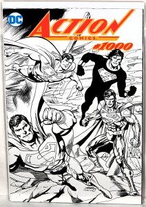 ACTION COMICS #1000 Dynamic Forces Exclusive Dan Jurgens BW Wraparound Cover