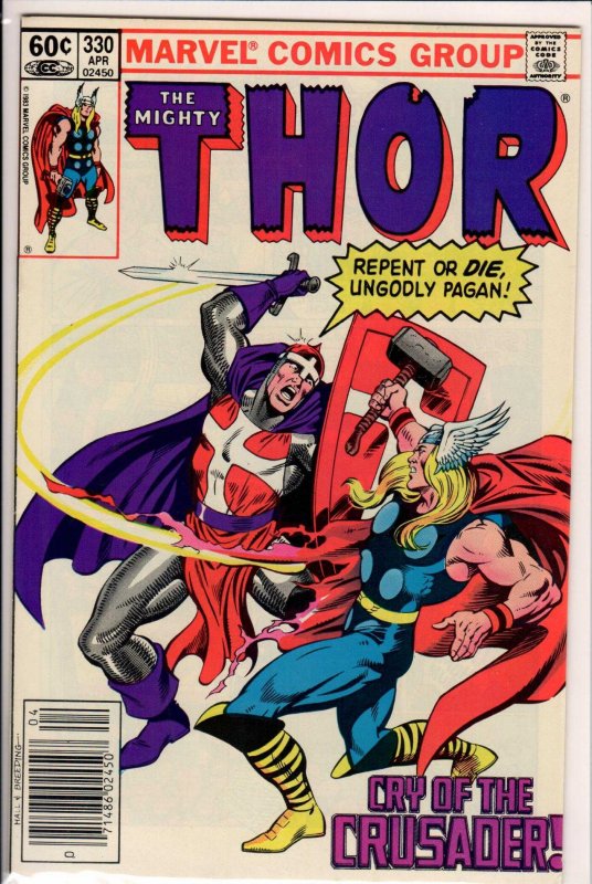 Thor #330 Newsstand Edition (1983) 9.4 NM