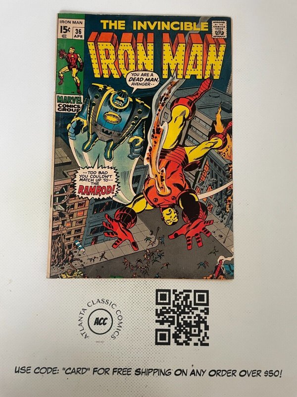 Invincible Iron Man # 36 VF- Marvel Comic Book Nick Fury Avengers Hulk 11 J224
