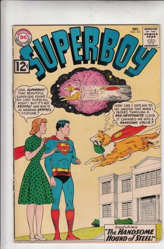 Superboy #101 strict VG/FN+ 5.5    100s more Supe's Family up now for grabs 