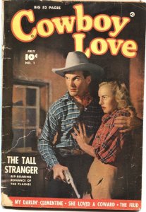 COWBOY LOVE #1-1949-FAWCETT PHOTO COVER-ROCKY LANE BACK COVER-WESTERN