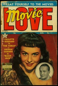 Movie Love #4 1950- Famous Funnies- Paulette Goddard- George Saunders FAIR