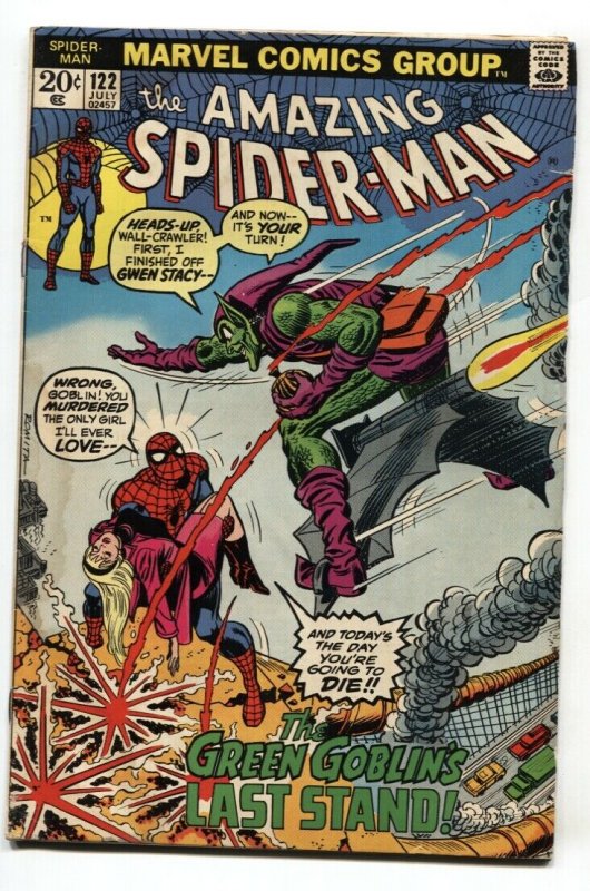 Amazing Spider-man #122 comic book 1973- Death of Green Goblin Key issue G