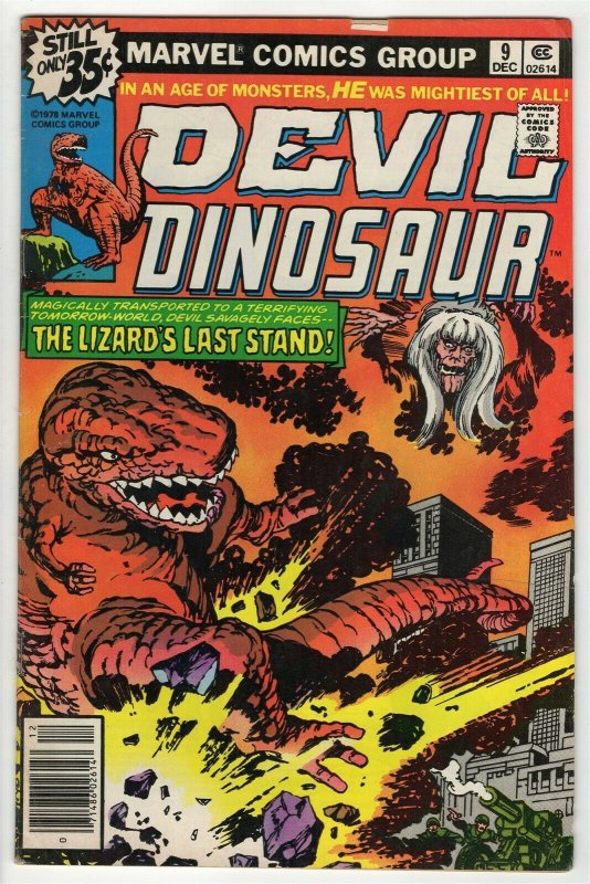 Devil Dinosaur #9 ORIGINAL Vintage 1978 Marvel Comics Jack Kirby 