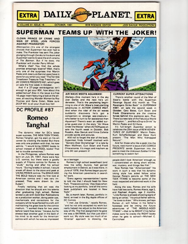 The Superman Family #214 LEX LUTHOR ! SUPERGIRL ! Bronze Age DC