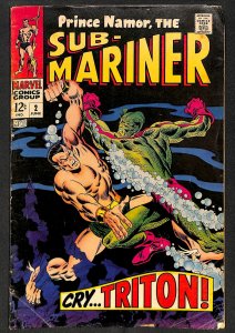 Sub-Mariner #2 GD+ 2.5 Marvel Comics