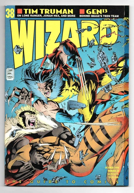 Wizard Magazine #38 VINTAGE 1994 Adam Andy Kubert Wolverine vs Sabretooth