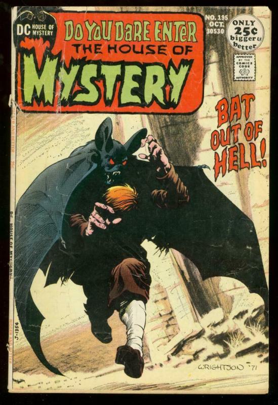 HOUSE OF MYSTERY #195 WRIGHTSON PROTOTYPE SWAMP THING G