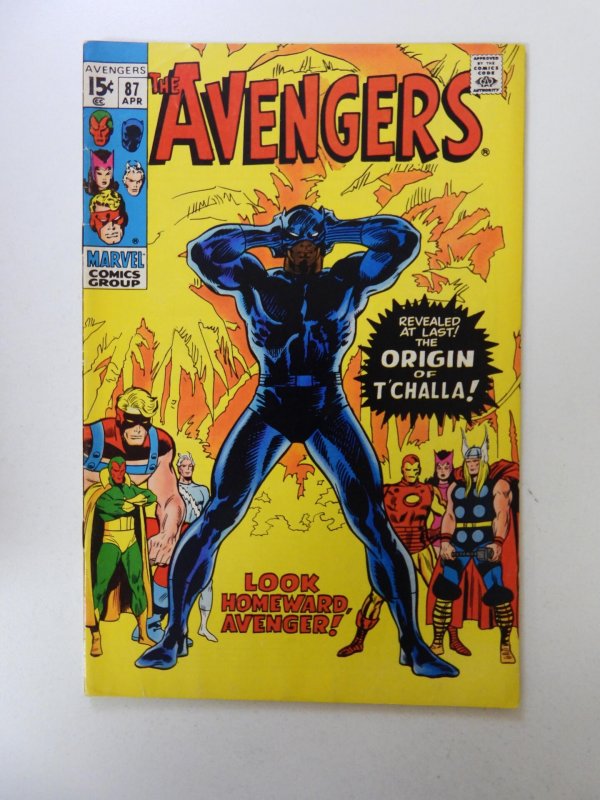 The Avengers #87 (1971) origin of Black Panther VF- condition