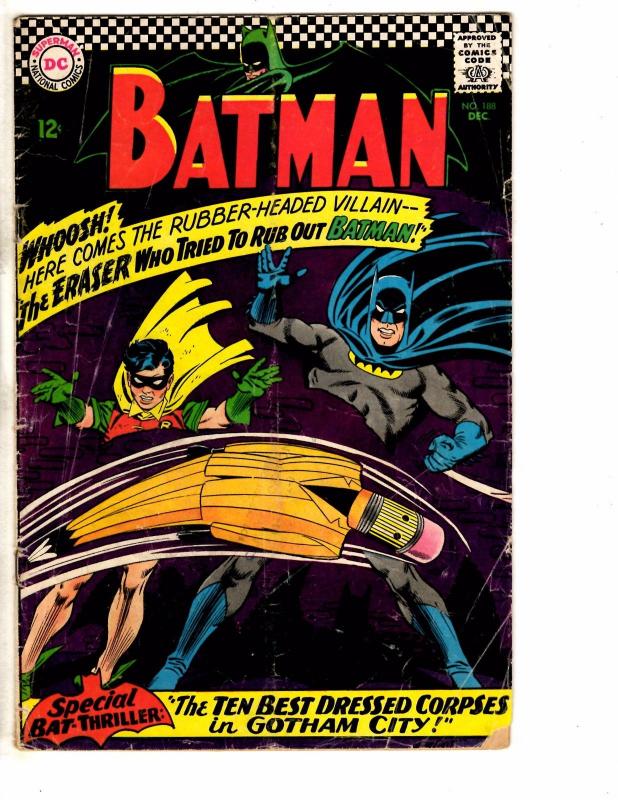 Batman # 188 VG DC Comic Book Robin Gotham Catwoman Joker Batgirl Penguin J249