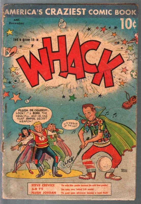 Whack #2 1953-St John-golf cover-parody-humor-Joe Kubert-Bibg Crosby-FR