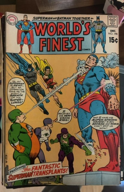 World's Finest Comics #190 Superman and Batman and Robin 