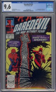 DAREDEVIL #270 CGC 9.6 SPIDER-MAN 1ST BLACKHEART WHITE PAGES 