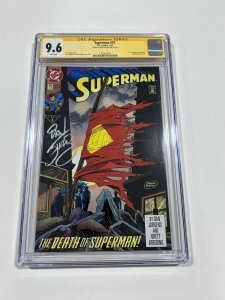 SUPERMAN 75 CGC 9.6 WHITE PAGES SIGNATURE SERIES SIGNED DAN JURGENS DC COMICS 