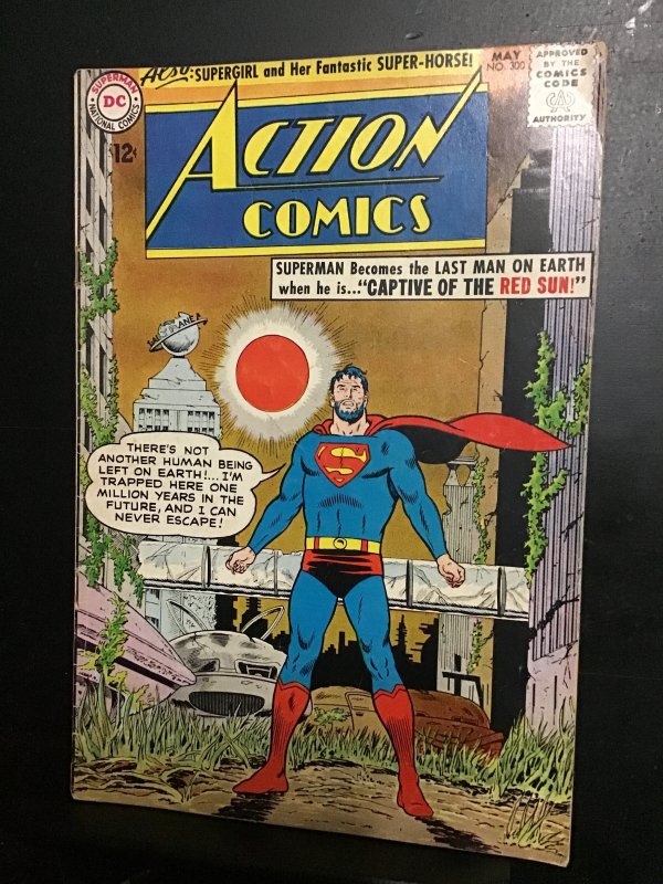 Action Comics #300  (1963) Key 300th issue! Mxyzptlk! Super horse! FN- Wow