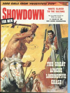 Showdown for Men Pulp Magazine 6/1956- Jeannie Mann-headhunters-spearfishing- FN