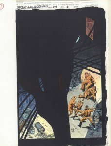 Spectacular Spider-Man #235 p.1 Color Guide Art - Alley Crime by John Kalisz