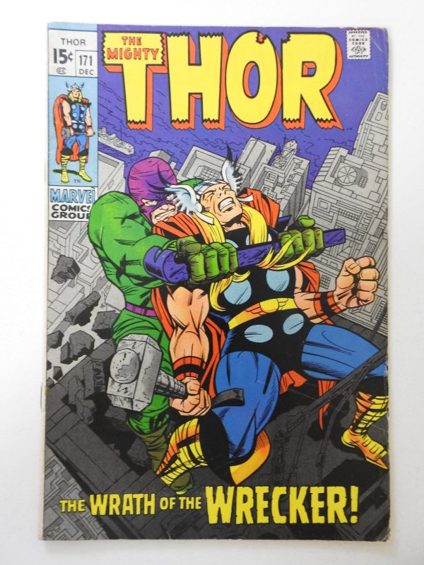 Thor #171 (1969) VG+ Condition 1/2 in spine split