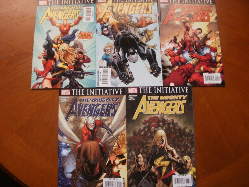 5 Near-Mint Marvel Comic: AVENGERS THE INITIATIVE #1 2 4 5 6 (2007) Bendis Cho