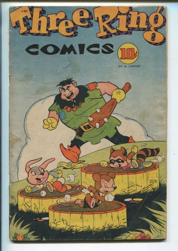 THREE RING #1 1945-SPOTLIGHT-FIRST ISSUE-SLAPSTICK HUMOR-ONE SHOT-vg/fn