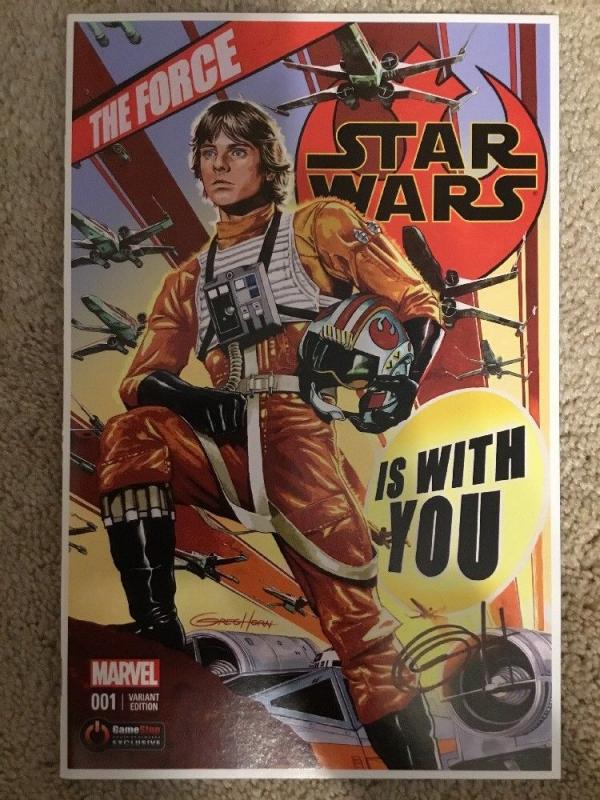 Marvel Star Wars  1 GameStop Variant * Signed By Greg Horn *