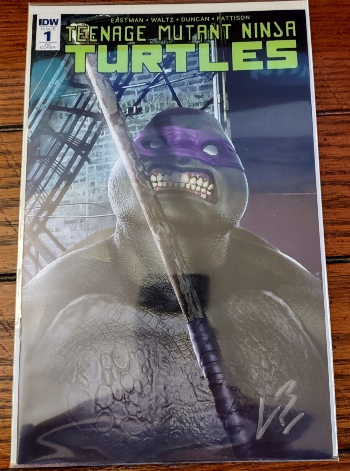 Teenage Mutant Ninja Turtles 1 Bosslogic Donatello Cover Signed Wcoa Ltd 250 Comic Books 