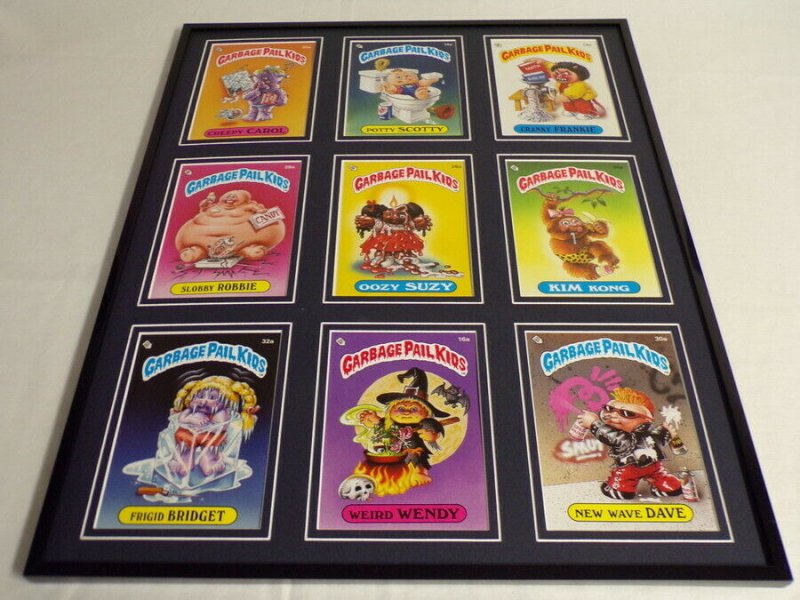 Garbage Pail Kids Framed 16x20 Display Weird Wendy New Wave Dave Potty Scotty