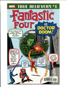 True Believers: Fantastic Four #1 - Signed by Joe Sinnott, Dr. Doom (9.0OB) 2018