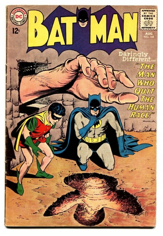 BATMAN #165 comic book-1964-DC-MAN WHO QUIT THE HUMAN RACE-fn 