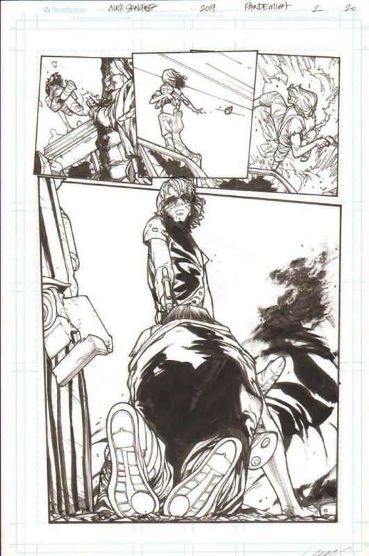 Pandemica #2 pg 20 Original Art Alex Sanchez bestselling author ...