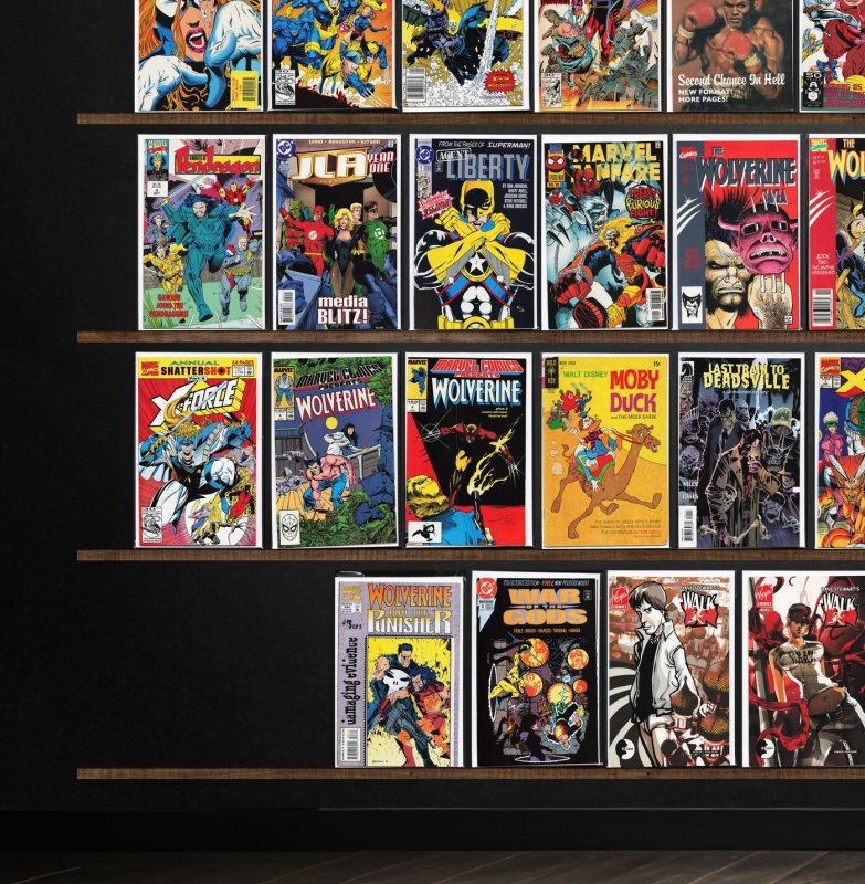 Huge Lot 140+ Comics with Wolverine, X-Force, Nfl Superpro & More!