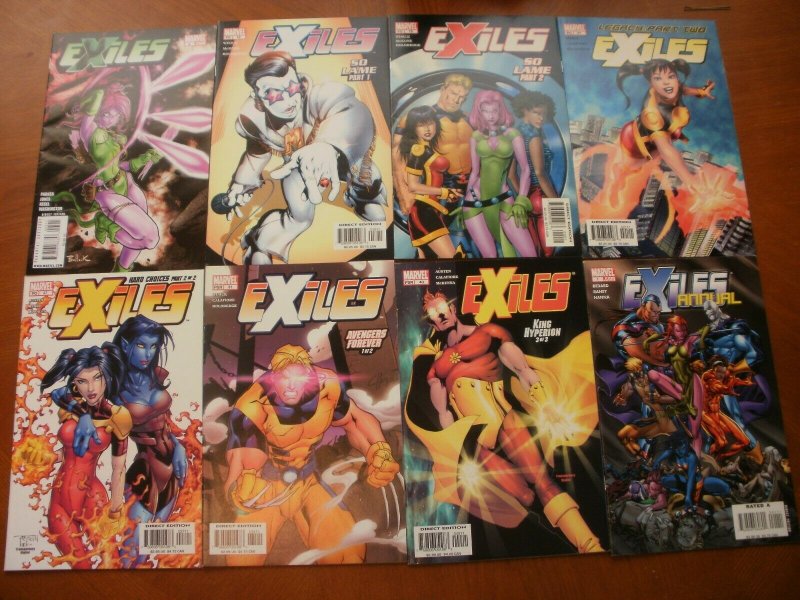 8 Marvel EXILES Comic #5 18 19 21 27 31 40 ANNUAL #1 (2007) Hard Choices So Lame