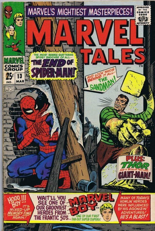 Marvel Tales #13 ORIGINAL Vintage 1967 Spider-Man Sandman Thor Giant Man 