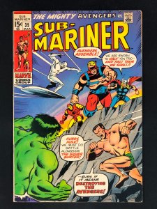 Sub-Mariner #35 (1971) FN+ Prelude to First Defenders Story