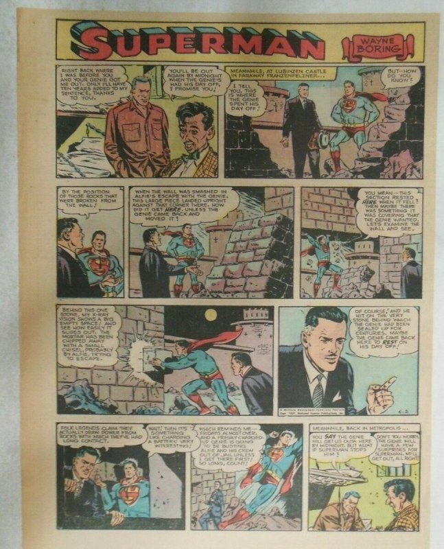 Superman Sunday Page #918 by Wayne Boring from 6/2/1957 Size ~11 x 15 inches